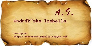 Andráska Izabella névjegykártya
